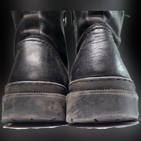 40) ALDO Colt Lace Up & Zip Side Leather Combat Boots Sz. 10 - Picture 12 of 12